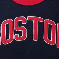 Sweat-shirt Starter rouge/marine pour femmes des Red Sox de Boston Baseline Raglan