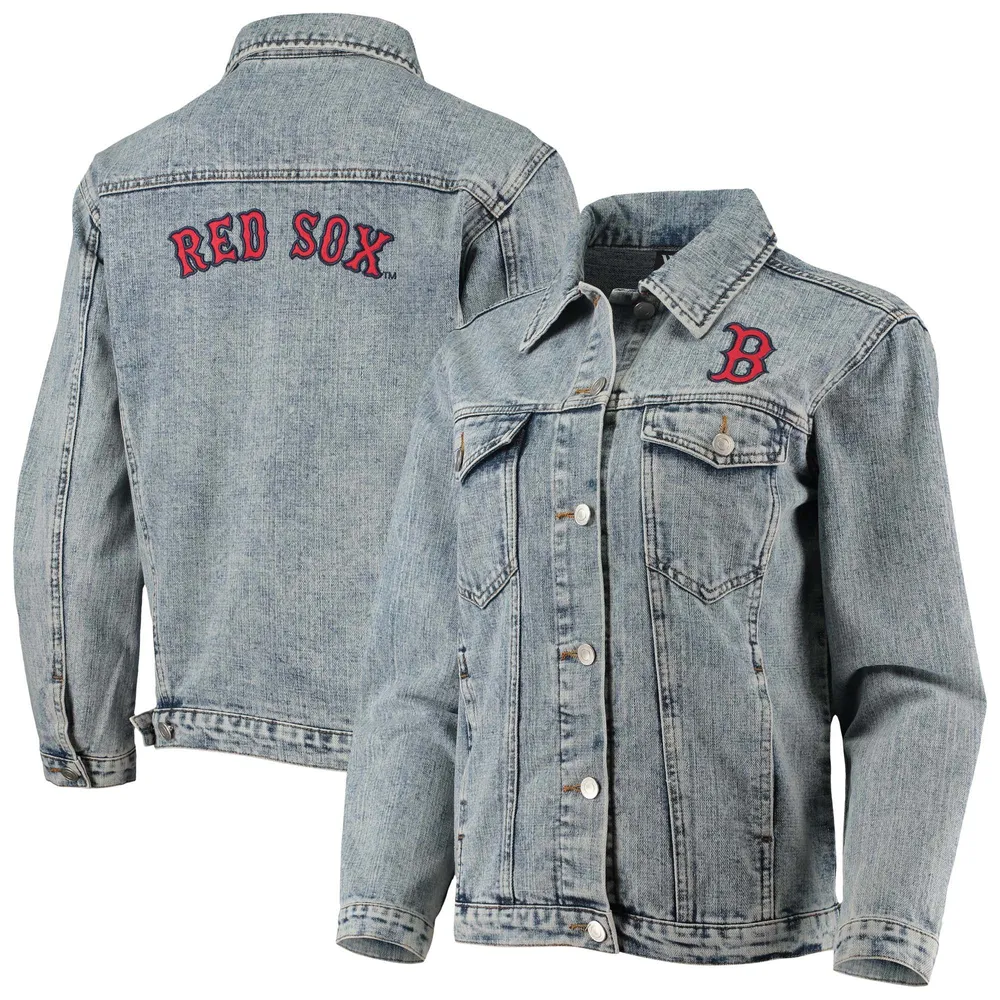 Veste boutonnée en denim The Wild Collective Boston Red Sox Team pour femme