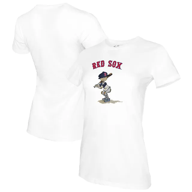 Women's Tiny Turnip White Boston Red Sox Bronto T-Shirt Size: Small