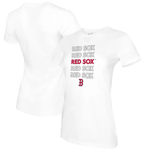 Lids Boston Red Sox Tiny Turnip Women's Stacked 3/4-Sleeve Raglan