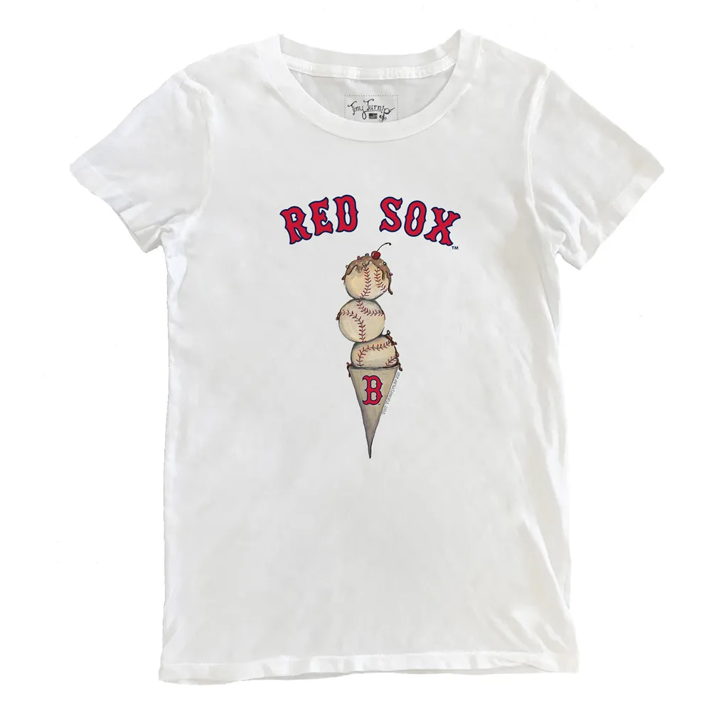 Women's Tiny Turnip White Boston Red Sox Bronto T-Shirt Size: Small