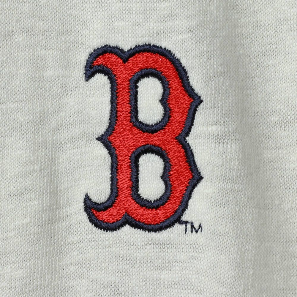Tommy Bahama Women's Tommy Bahama Cream Boston Red Sox Linnea Camp Tie Shirt