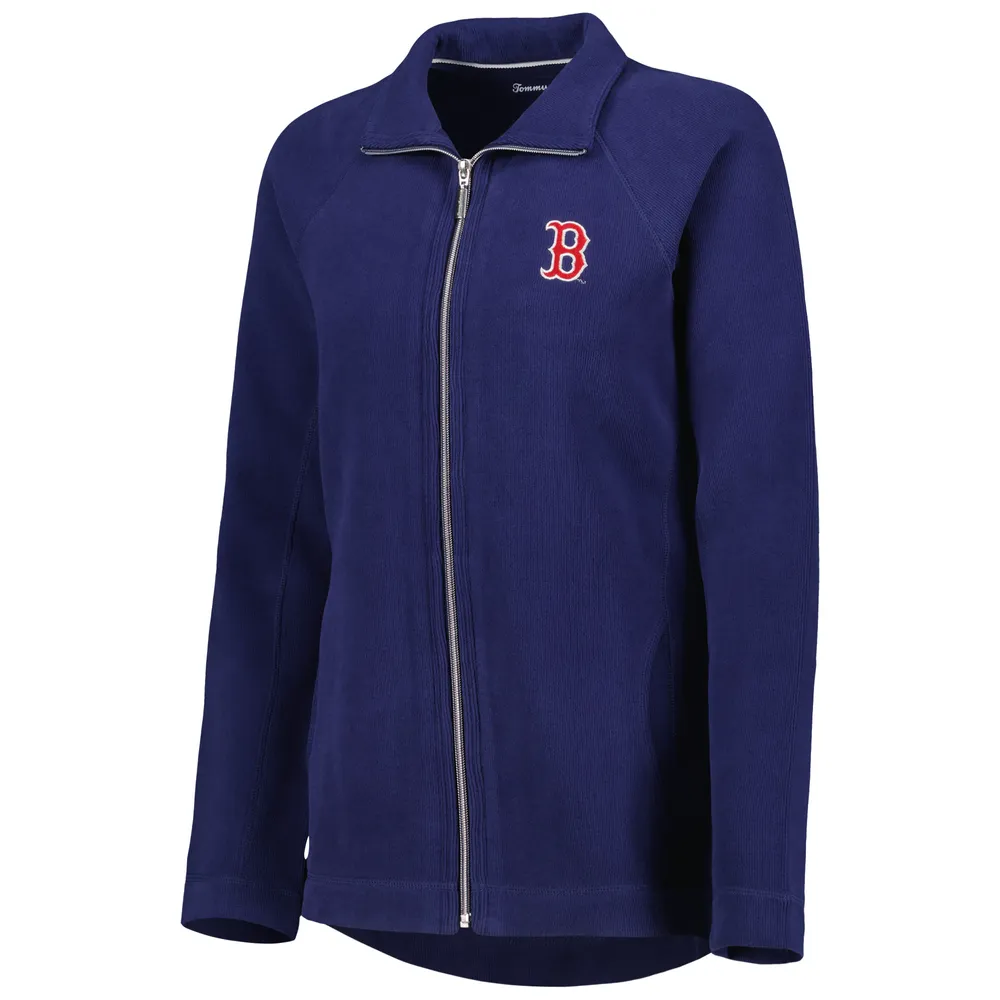 Tommy Bahama Navy Boston Red Sox Aruba Raglan Veste entièrement zippée pour femme