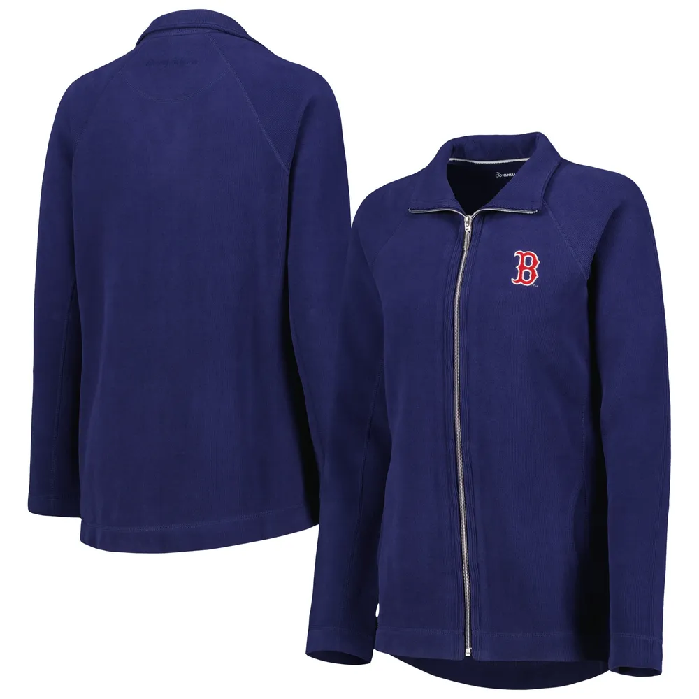 Tommy Bahama Navy Boston Red Sox Aruba Raglan Veste entièrement zippée pour femme