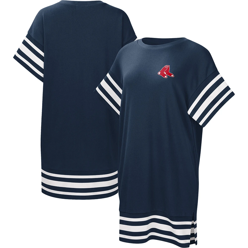 Women's Touch  Navy Boston Red Sox Cascade T-Shirt Dress