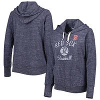 Women's Touch Navy Boston Red Sox Training Camp Tri-Blend Lightweight Full-Zip Hoodie