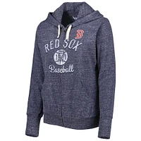 Sweat à capuche léger entièrement zippé pour femme Touch Navy Boston Red Sox Training Camp