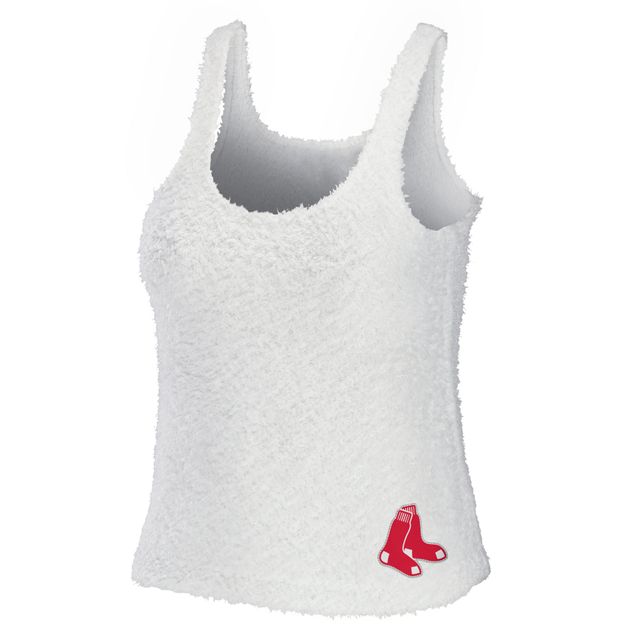 Women's WEAR by Erin Andrews Crème Boston Red Sox Plus Cosy Scoop Neck Tank Top & Pants Set