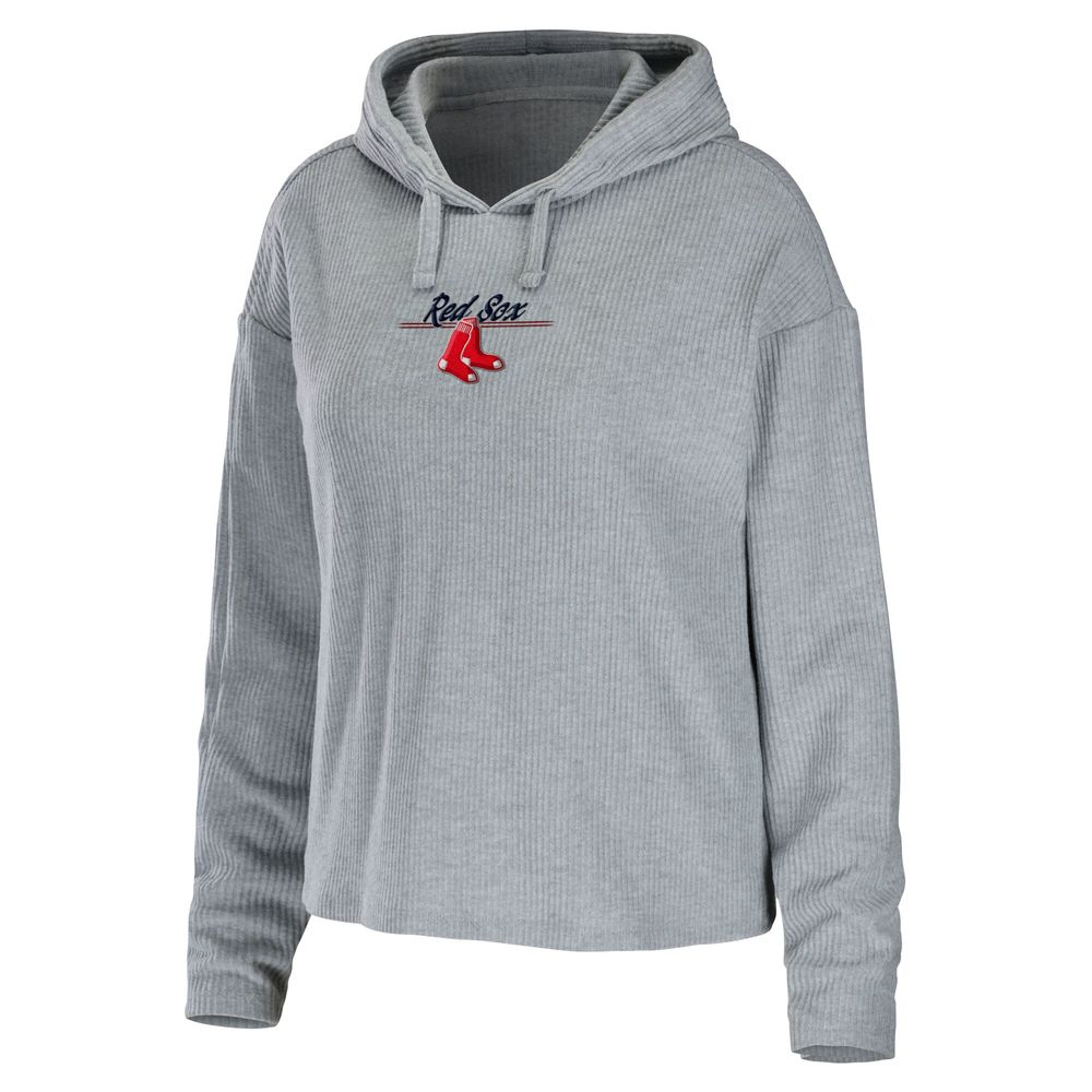 Women's WEAR by Erin Andrews Heather Gray Boston Red Sox Logo Pullover Hoodie & Pants Sleep Set