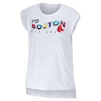 WEAR pour femmes par Erin Andrews T-shirt blanc des Red Sox de Boston Salutations