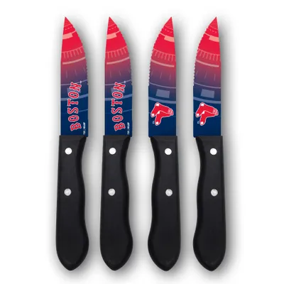 Boston Red Sox Woodrow 4-Piece Stainless Steel Steak Knife Set