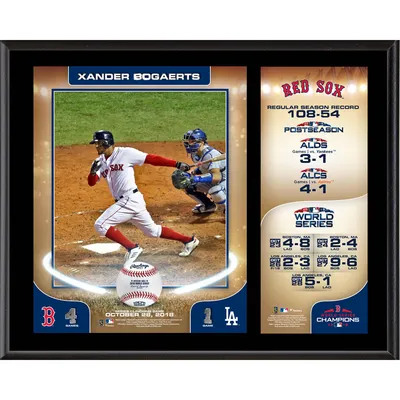 Xander Bogaerts Boston Red Sox Unsigned Throwing to First Base Photograph