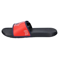 Youth FOCO Boston Red Sox Colorblock Big Logo Legacy Slide Sandals