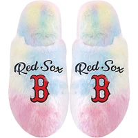 Youth FOCO Boston Red Sox Rainbow Script Slippers