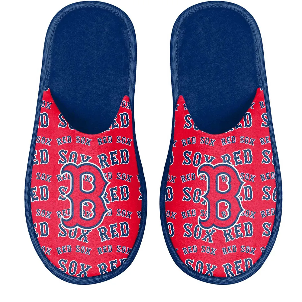 Lids Boston Red Sox FOCO Youth Scuff Wordmark Slide Slippers