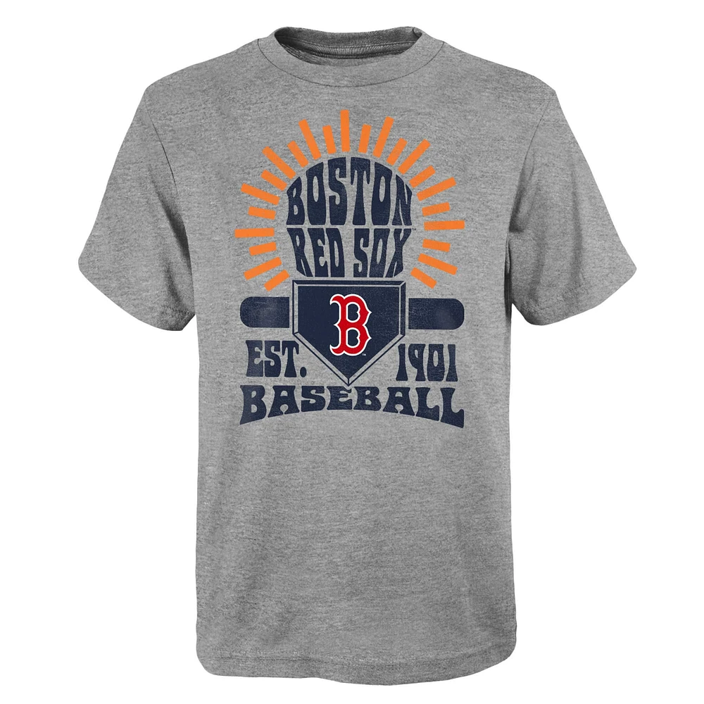 T-shirt gris Sun Burst des Red Sox de Boston pour jeunes