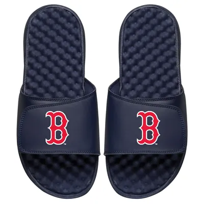 Boston Red Sox ISlide Youth Personalized Alternate Logo Slide Sandals - Navy