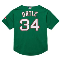 Youth Mitchell & Ness David Ortiz Green Boston Red Sox Cooperstown Collection Mesh Batting Practice Jersey