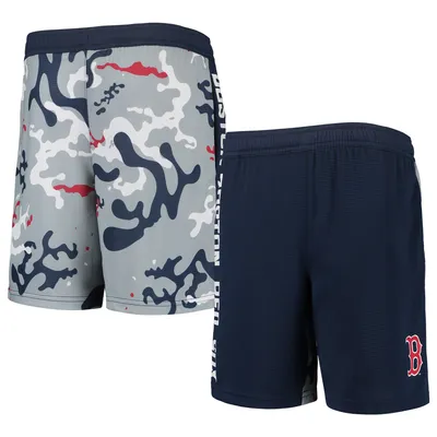 Boston Red Sox Youth Camo Newsies Active Shorts - Navy