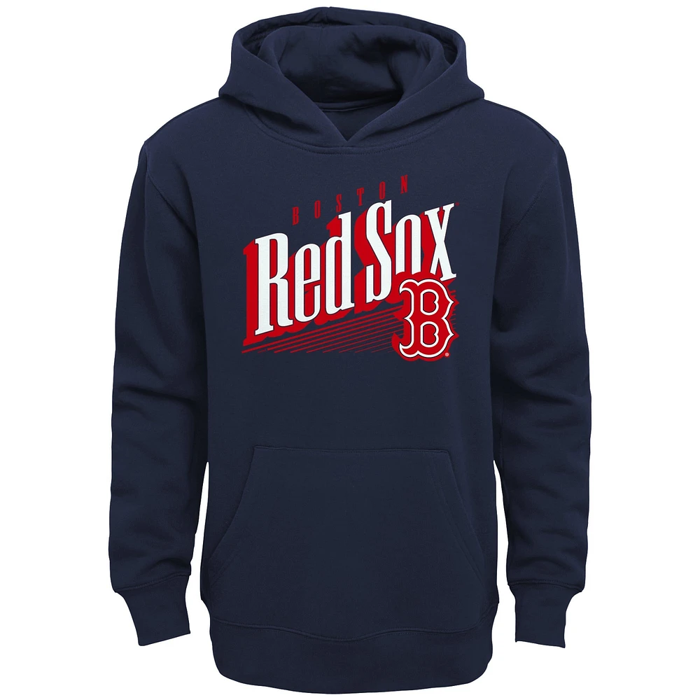 Chandail à capuchon et séquence de victoires Boston Red Sox bleu marine pour jeune