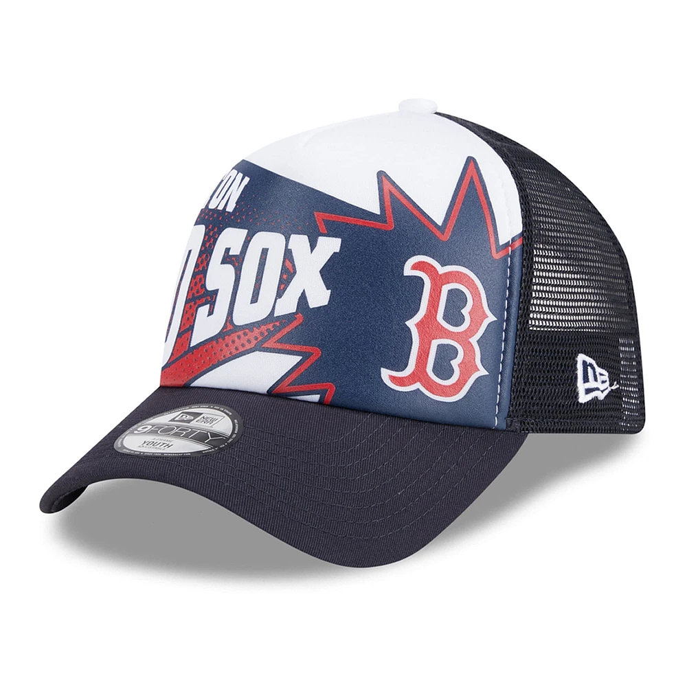 Casquette réglable New Era Boston Red Sox Boom 9FORTY bleu marine pour jeune