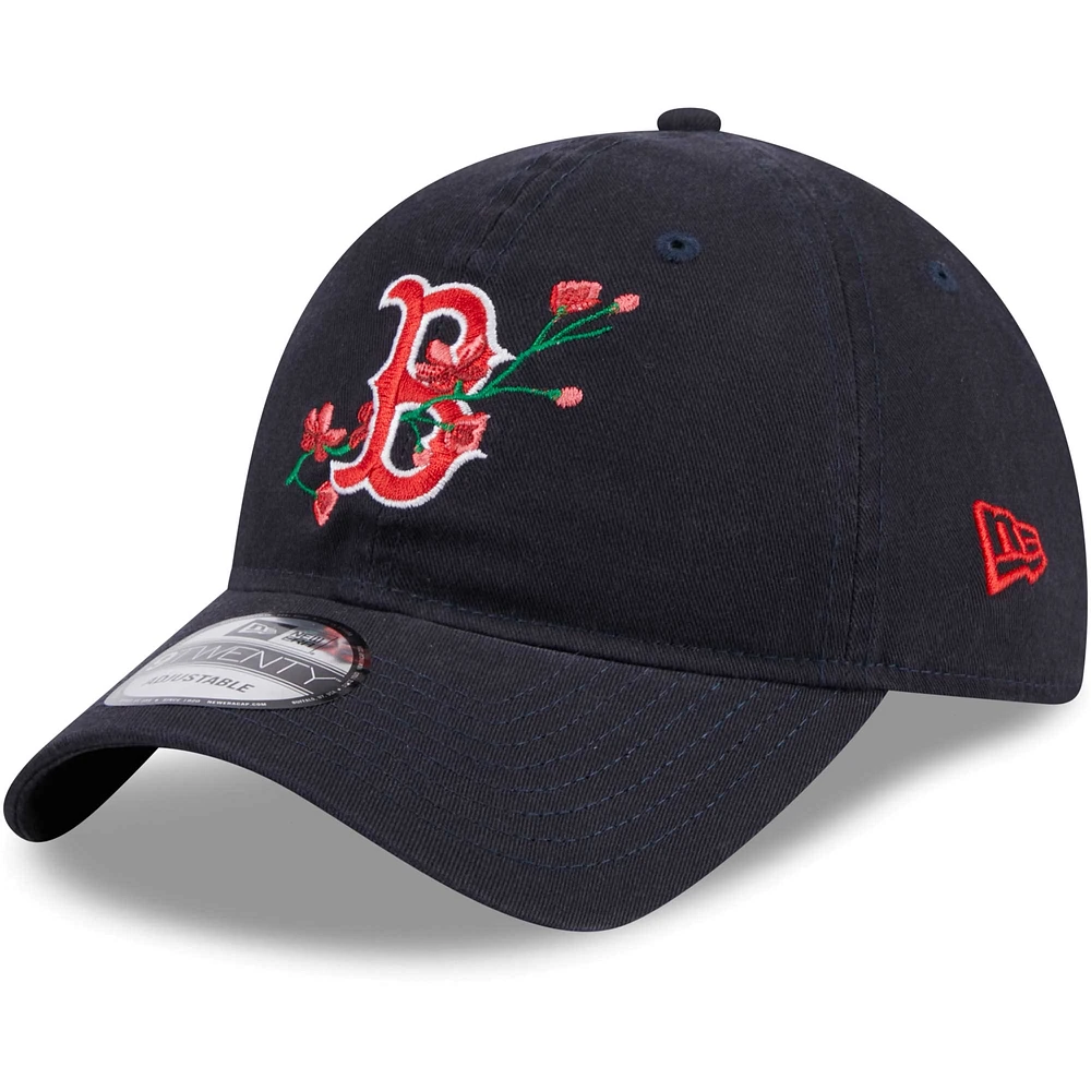 Casquette réglable New Era pour jeunes des Red Sox de Boston Game Day Bloom 9TWENTY bleu marine