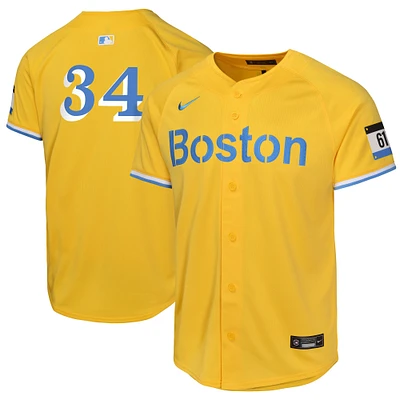 Maillot de joueur Nike David Ortiz Gold Boston Red Sox City Connect Limited pour jeune