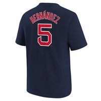 Youth Nike Enrique Hernandez Navy Boston Red Sox Player Name & Number T-Shirt