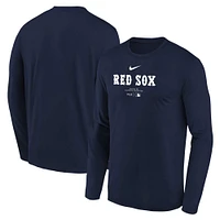 Youth Nike Navy Boston Red Sox Authentic Collection Long Sleeve Performance T-Shirt