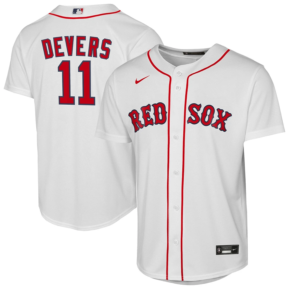 Maillot de joueur Nike Rafael Devers blanc Boston Red Sox Home Replica 2.0 pour jeune