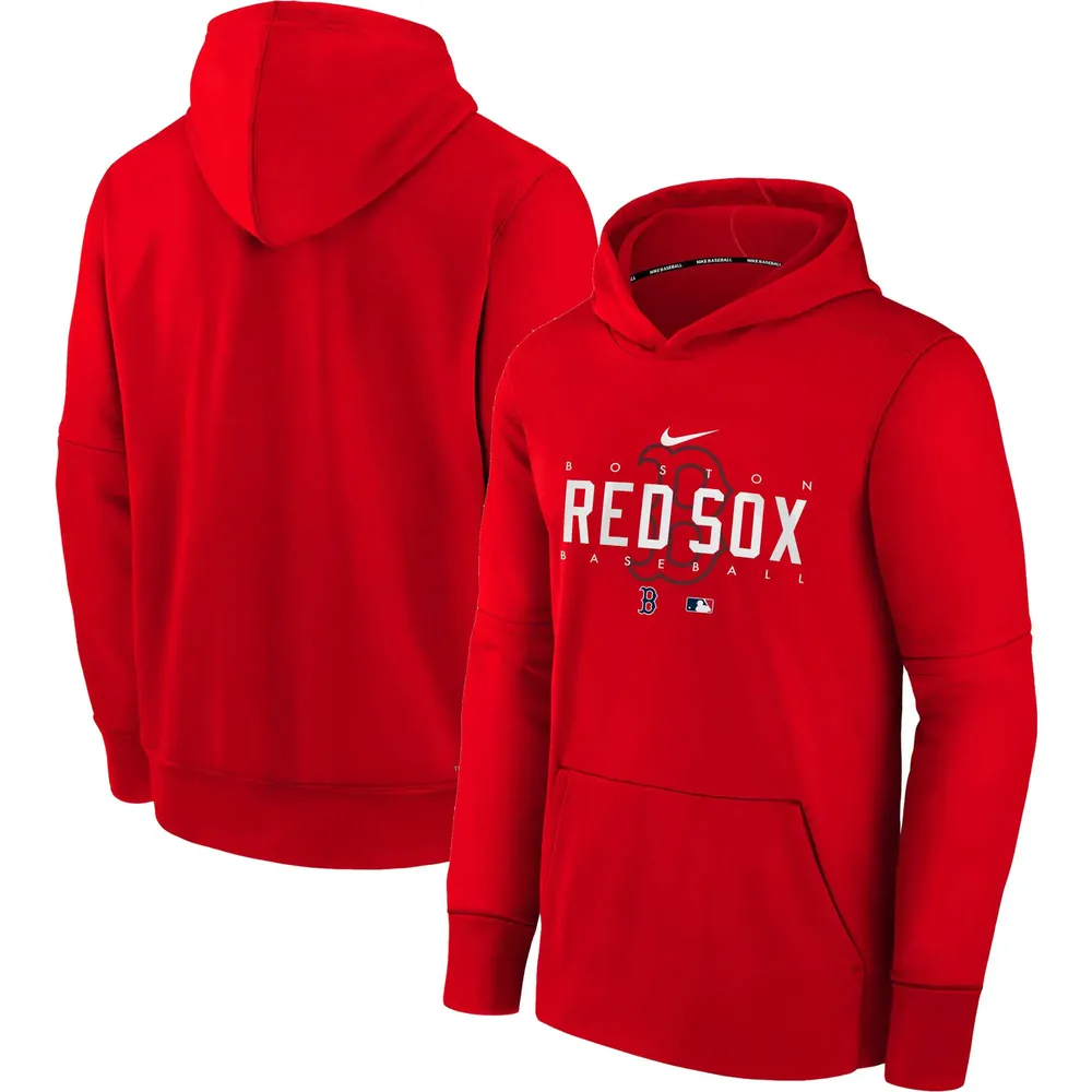 Youth Nike Red Boston Sox Authentic Collection Pregame Performance - Pullover Hoodie