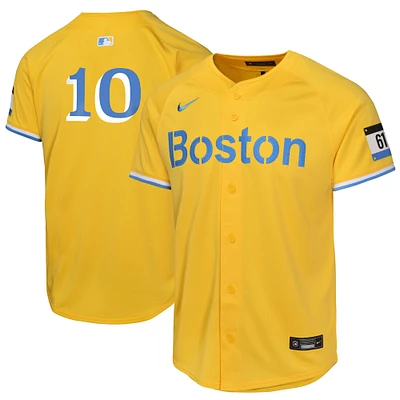 Maillot de joueur Nike Trevor Story Gold Boston Red Sox City Connect Limited pour jeune