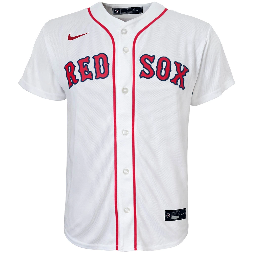 Maillot d'équipe Nike Boston Red Sox Home Replica blanc pour jeune