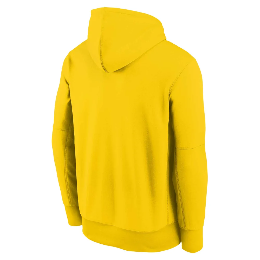 Youth Nike Yellow Boston Red Sox Authentic Collection City Connect Performance - Pullover Hoodie