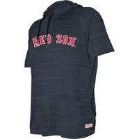 Youth Stitches Heather Navy Boston Red Sox Raglan Short Sleeve Pullover Hoodie