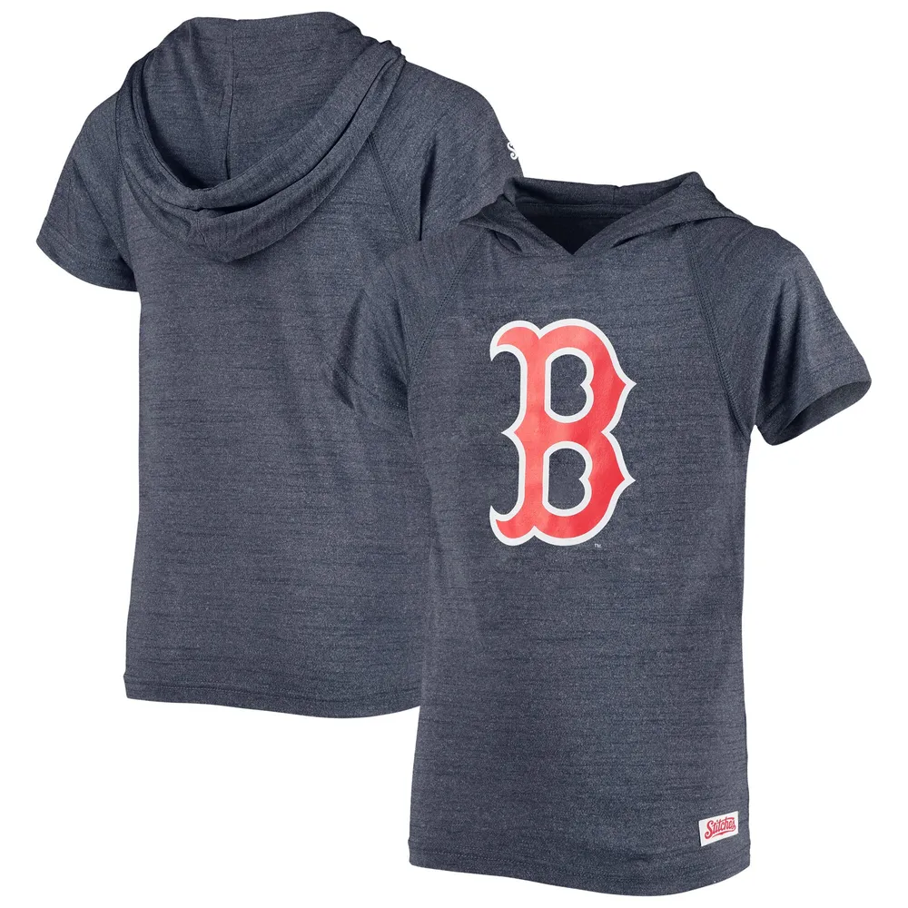 Lids Boston Red Sox Stitches Youth Raglan Short Sleeve Pullover Hoodie -  Heathered Navy