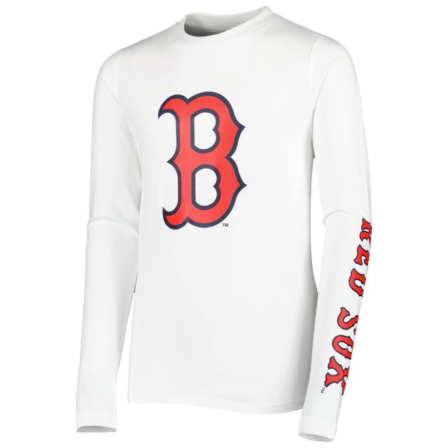 Ensemble de t-shirts Stitches bleu marine/blanc Boston Red Sox pour jeune