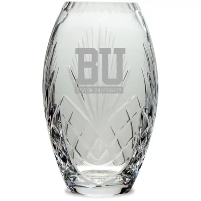 Boston University 10'' Full Leaded Crystal Vase