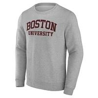 Sweat-shirt à enfiler Fanatics gris Boston University Arched Wordmark pour homme