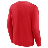 Men's Fanatics  Scarlet Boston University Arched Wordmark Pullover Sweatshirt