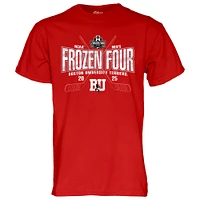 T-shirt unisexe bleu 84 rouge Boston Terriers 2025 Frozen Four