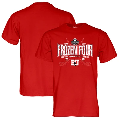 T-shirt unisexe bleu 84 rouge Boston Terriers 2025 Frozen Four