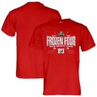 T-shirt unisexe bleu 84 rouge Boston Terriers 2025 Frozen Four