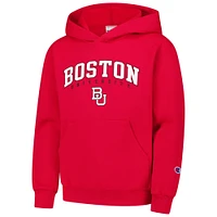 Youth Champion Scarlet Boston University Campus Pullover Hoodie