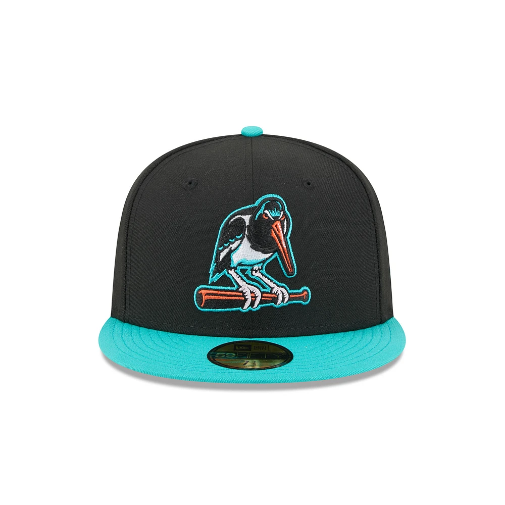 Casquette ajustée 59FIFTY noire pour homme New Era Bowie Baysox Theme Nights