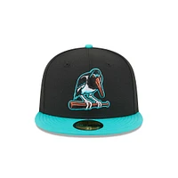 Casquette ajustée 59FIFTY noire pour homme New Era Bowie Baysox Theme Nights