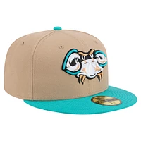 Casquette ajustée Bowie Baysox Copa de la Diversión 59FIFTY New Era pour homme beige