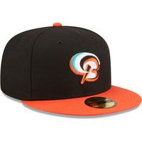 Men's New Era Black Bowie Baysox Authentic Collection 59FIFTY Fitted Hat