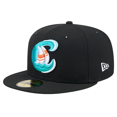 Men's New Era Black Bowie Baysox Theme Night Chesapeake 59FIFTY Fitted Hat