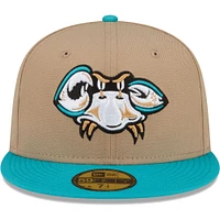 Men's New Era Tan/Turquoise Bowie Baysox Copa De La Diversion 59FIFTY Fitted Hat